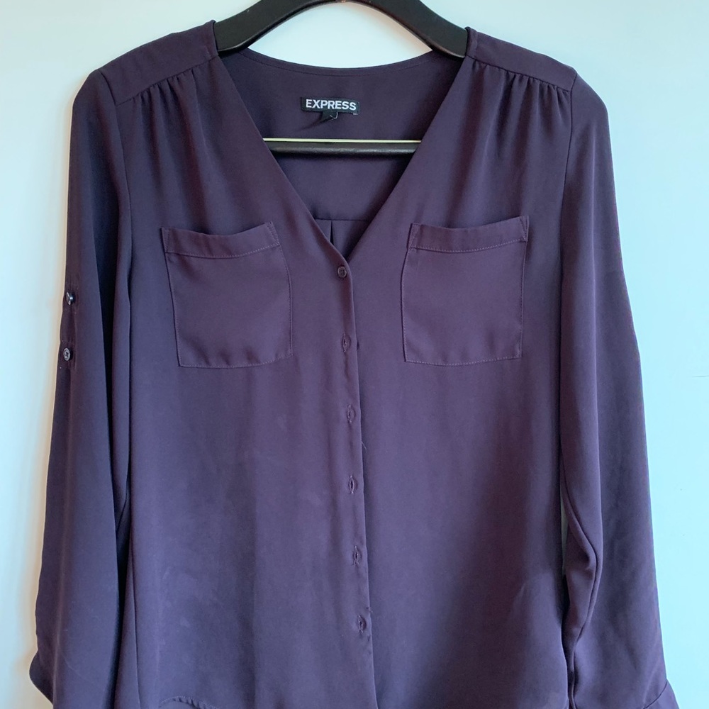 Express Portfolio Button Down (purple)